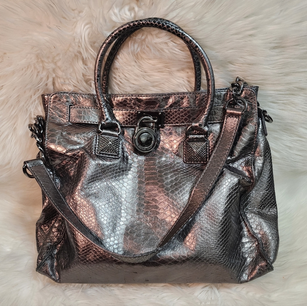 Michael Kors Snake Skin Hamilton Bag
